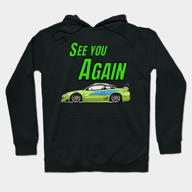 See you Again { Paul walker's Eclipse } Hoodie by MOTOSHIFT